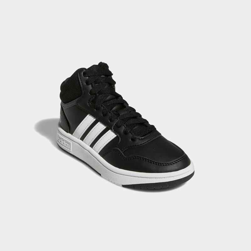 Zapatillas adidas Hoops Mid Niños Negro/Blanco Cordones