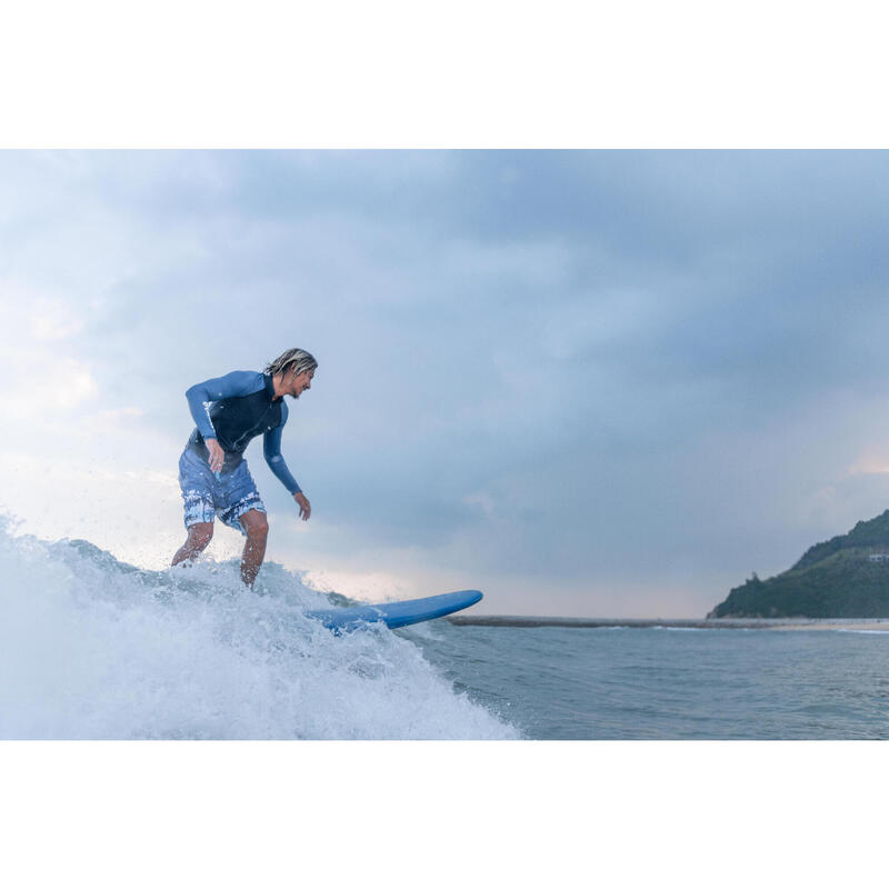 Surfing man UV protection zip top navy