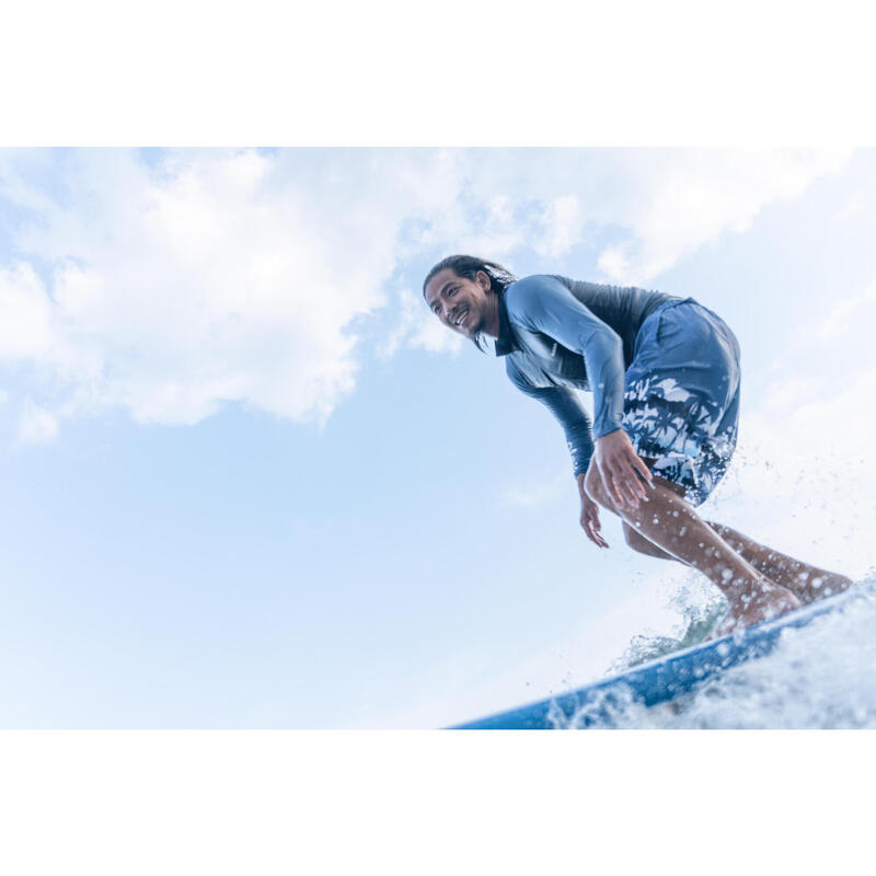 Surfing man UV protection zip top navy