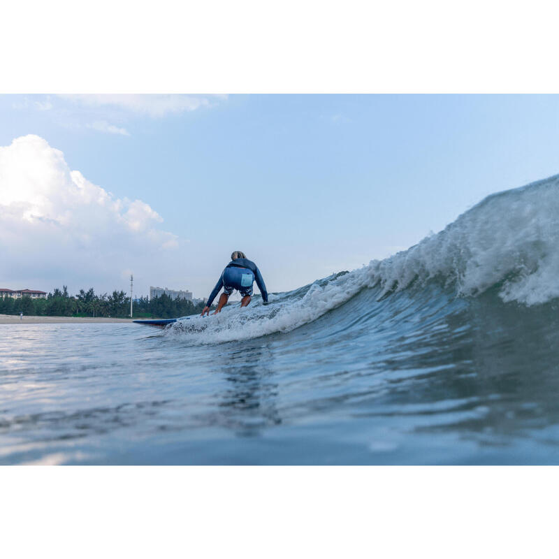 Surfing man UV protection zip top navy