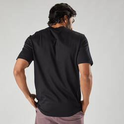 Men's Fitness T-Shirt 500 Essentials - Black Print