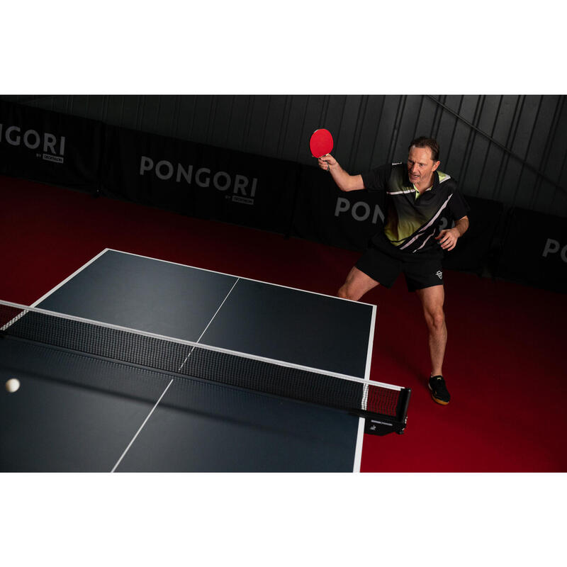 Men's Table Tennis Polo Shirt TTP590 - Black/Yellow