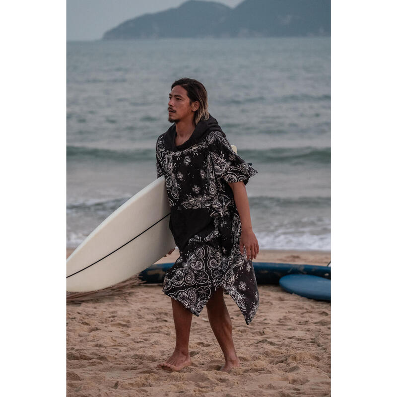 ADULT'S SURFING PONCHO 500 Print Bandana