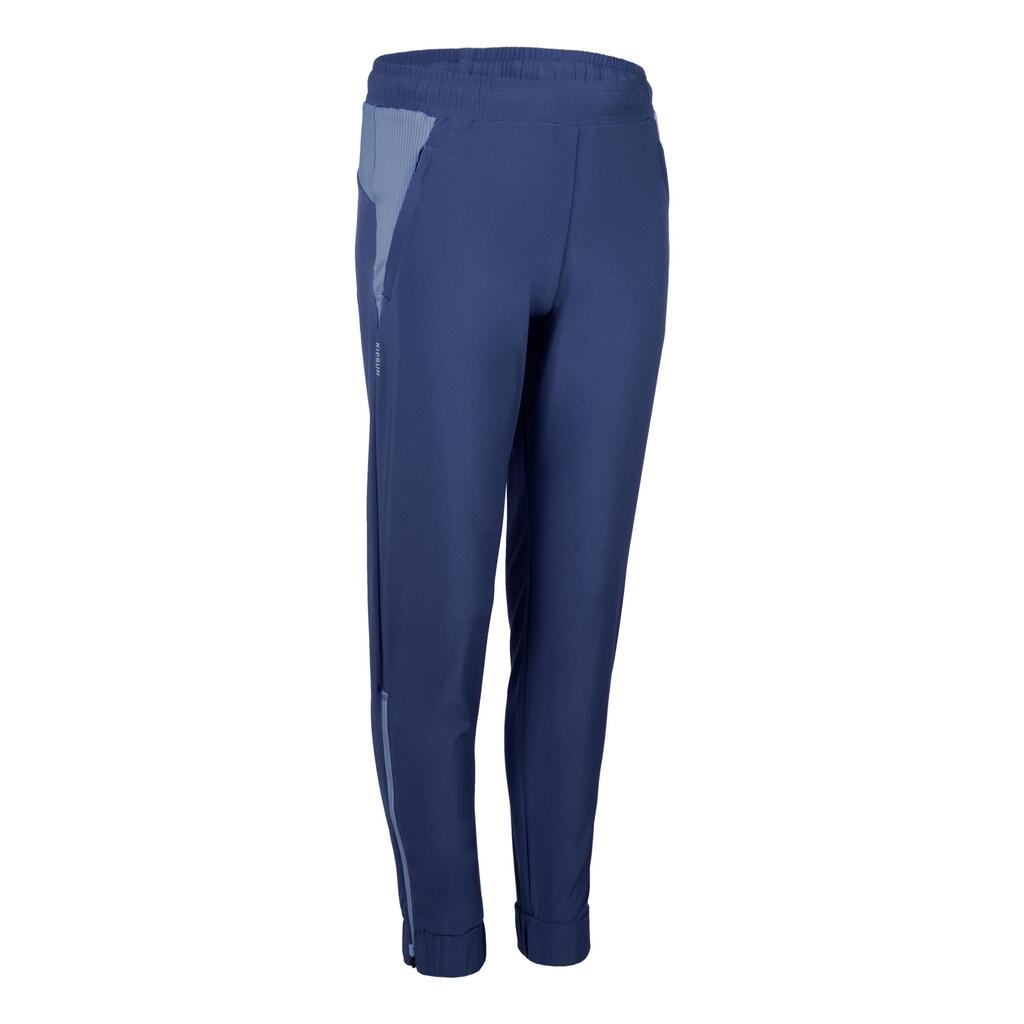 Kids' KIPRUN DRY+ Running Trousers with Zip - navy green