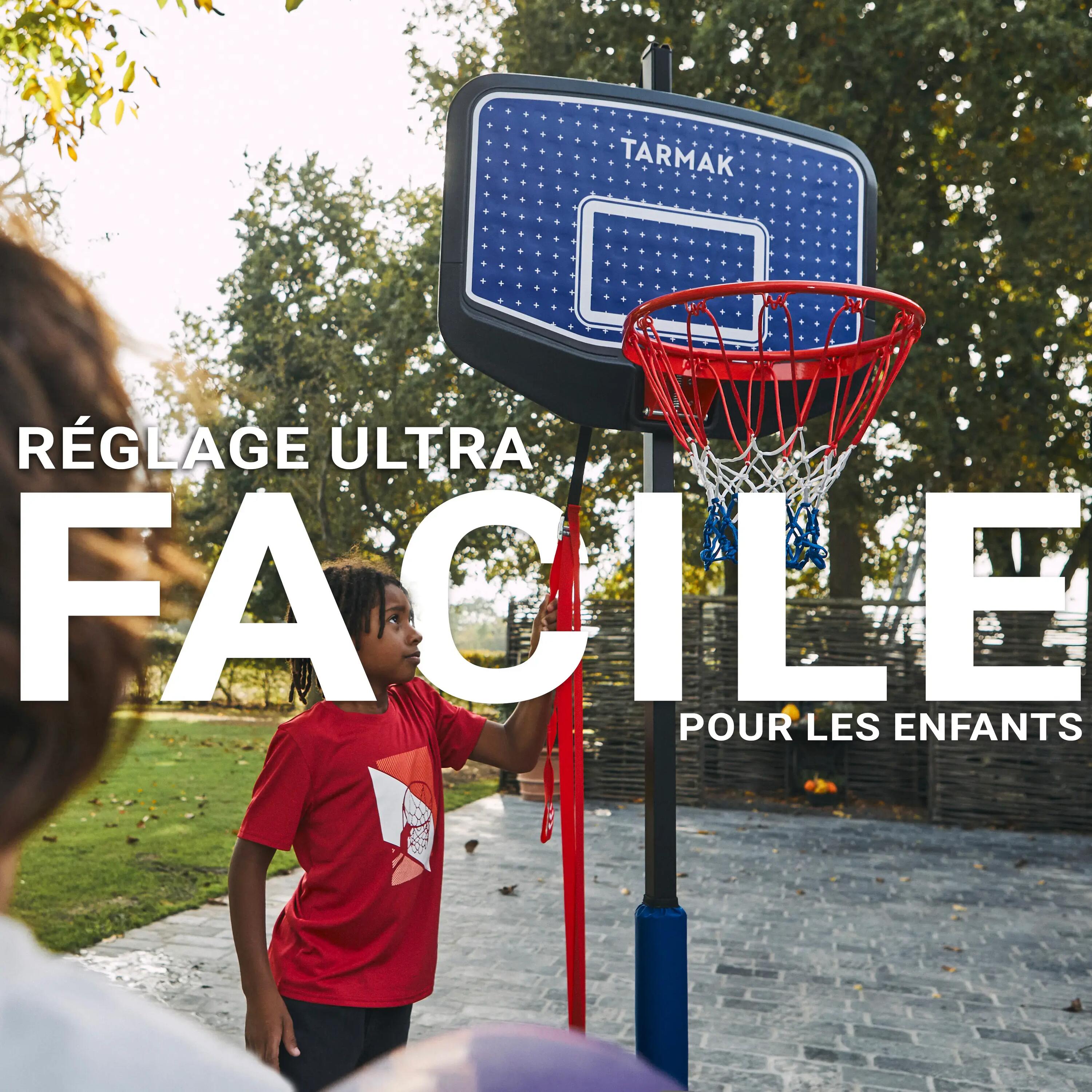 Panier de basket enfant dunk sur pied réglable 1,60m à 2,20m - k900 bleu noir 2/29