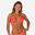 Top bikini Mujer surf triángulo rosa coral