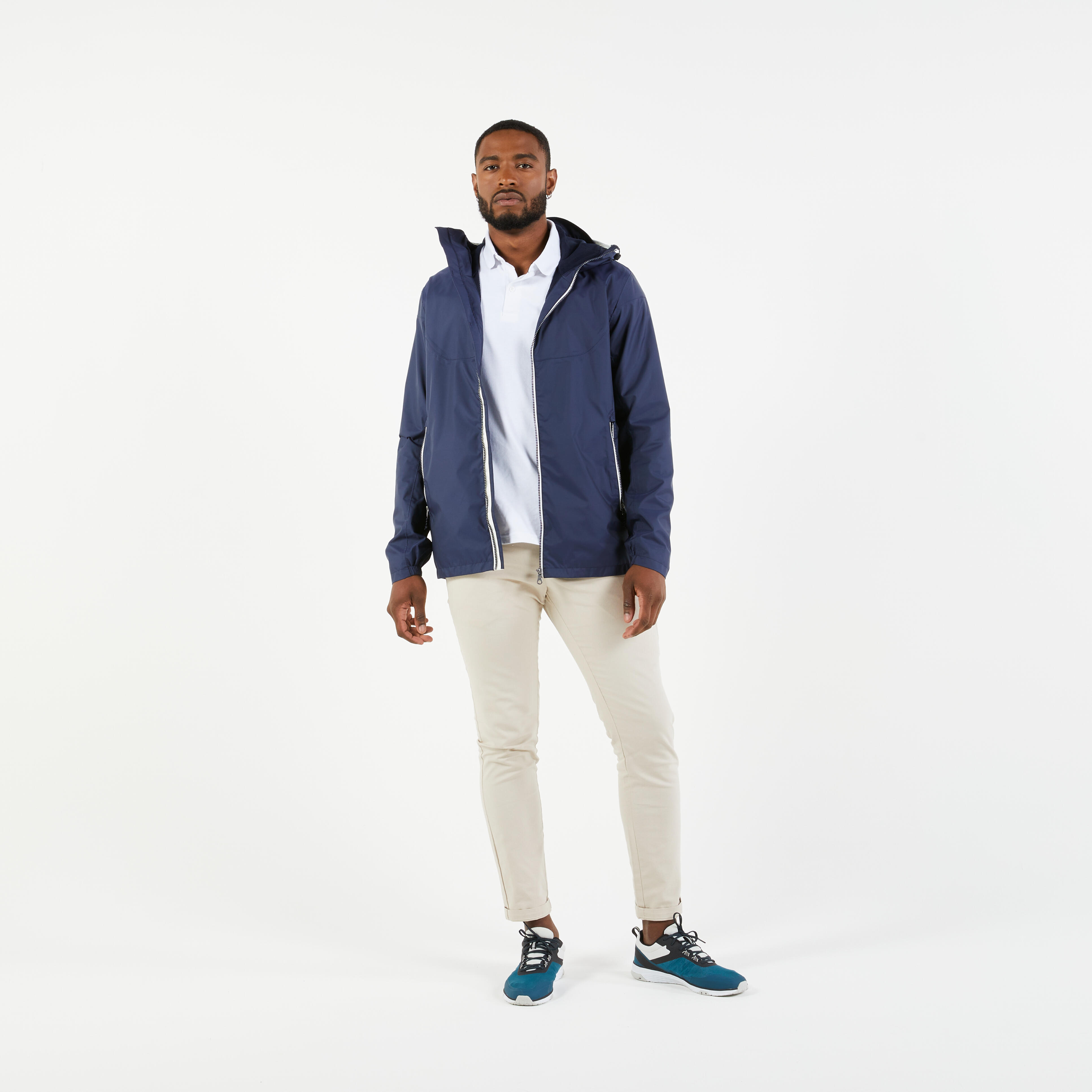 Dark Navy Jacket Men MENS POLICE BLUE WATERPROOF WINDPROOF JACKET - Main Image