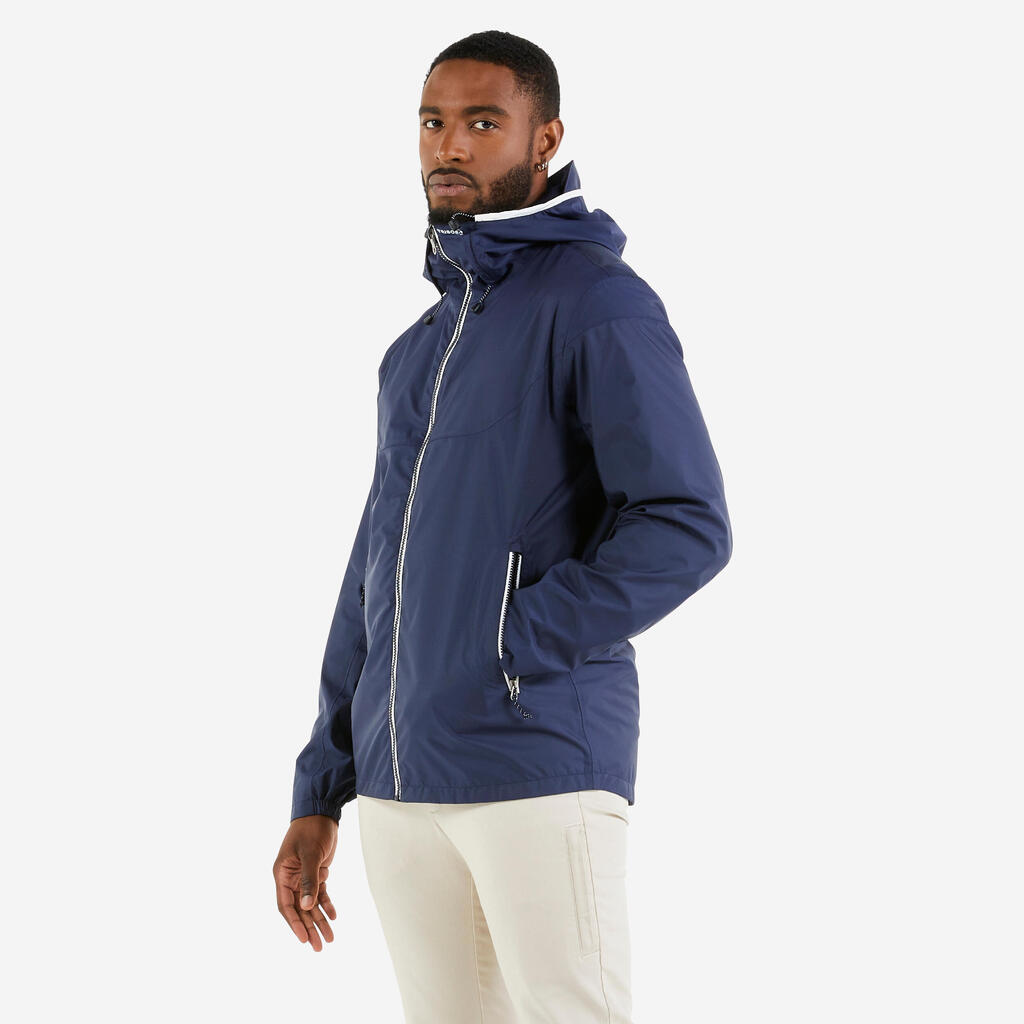 CHAQUETA IMPERMEABLE HOMBRE SAILING100 AZUL MARINO