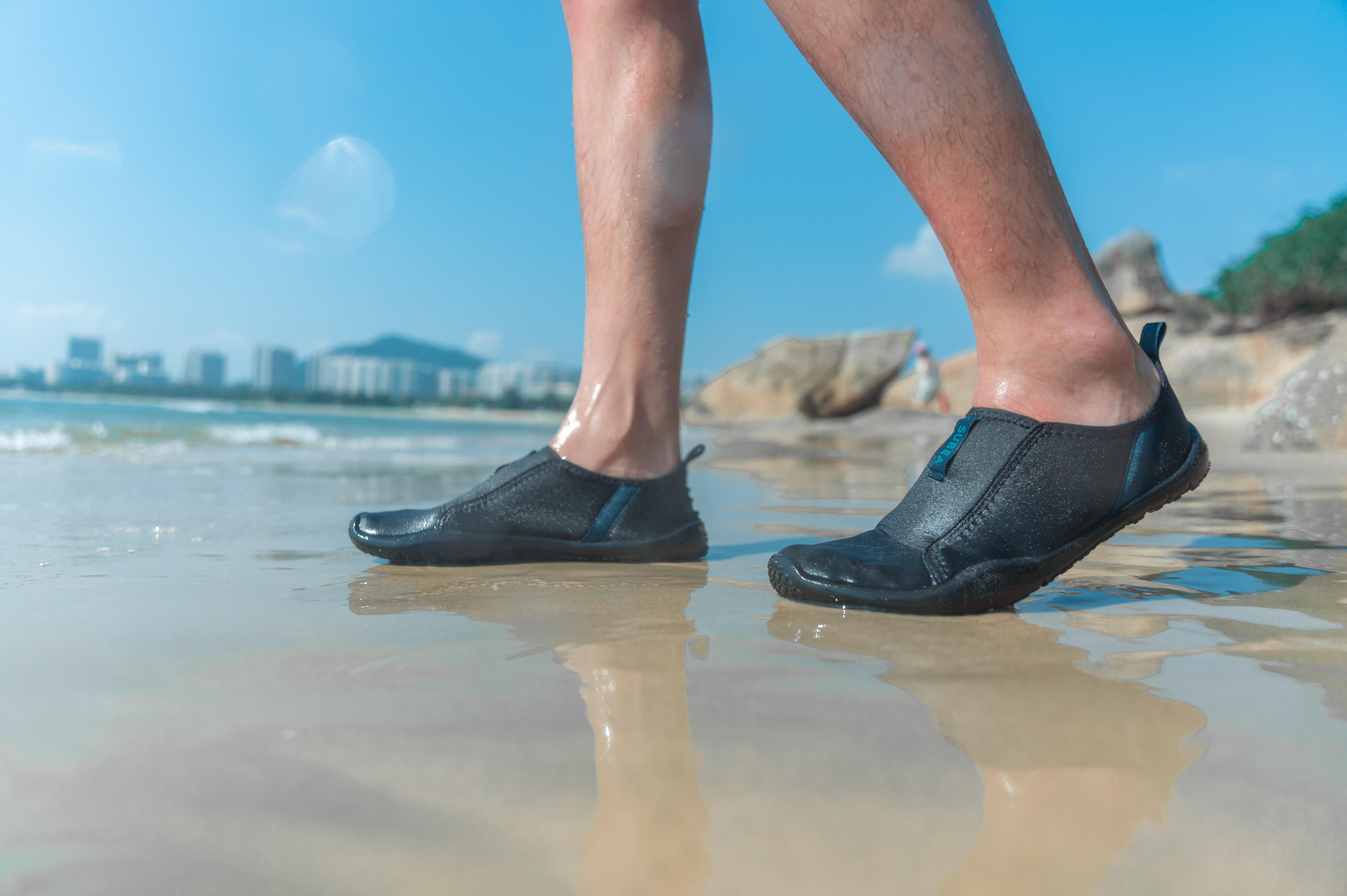 Adult Elasticated Water Shoes Aquashoes 120 Black