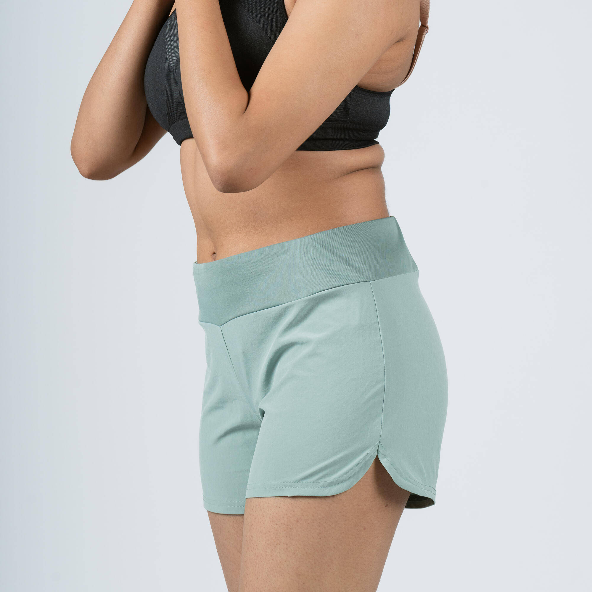 Women Running Shorts Dry - Khaki -  3