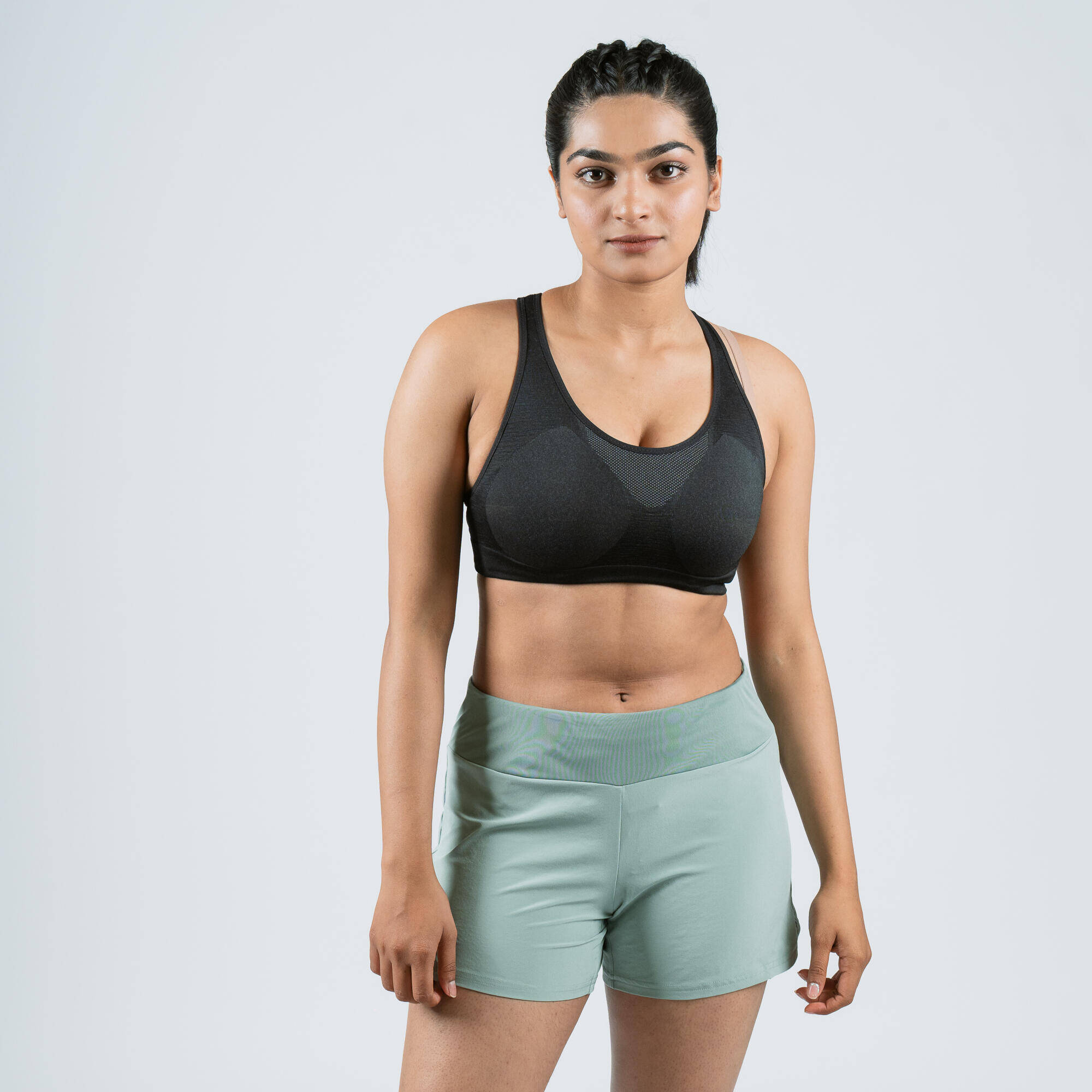 Women Running Shorts Dry - Khaki -  2