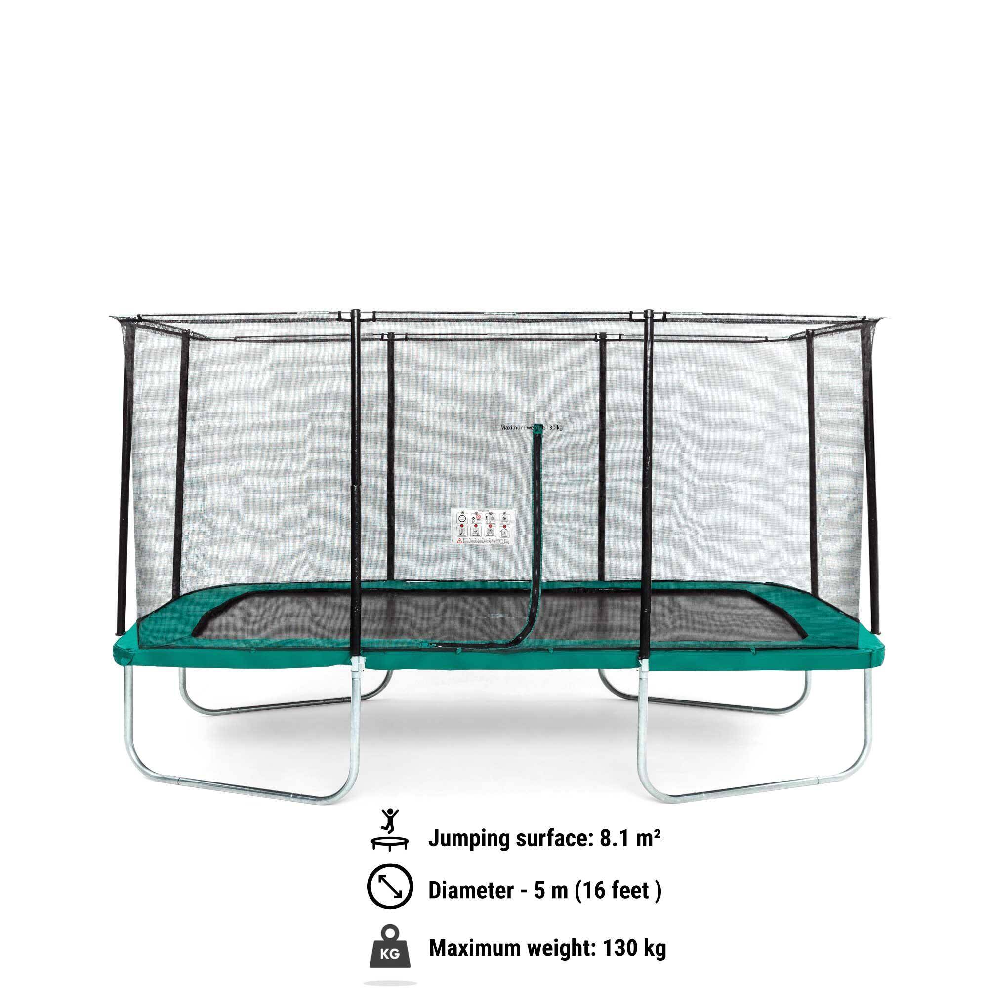 Trampoline with Safety Net, Supports upto 130kg, 520 - Tool Free Design