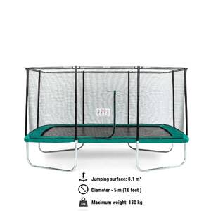 Rectangular Trampoline with Safety Net 520