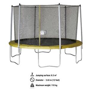 Round Trampoline with Safety Net 365