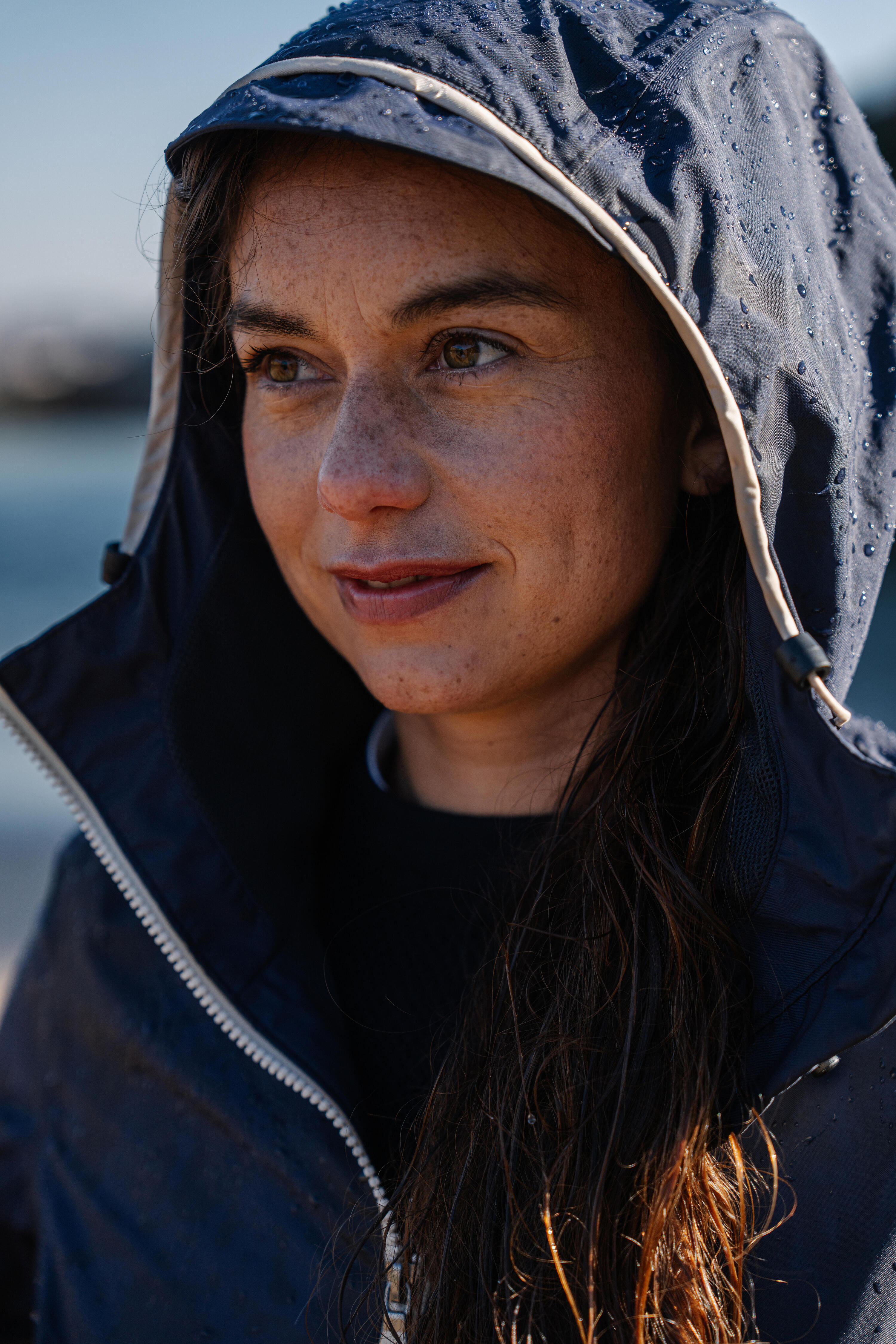 Gebraucht - Regenjacke Segeln Damen wasserdicht winddicht 100 marineblau 51/52