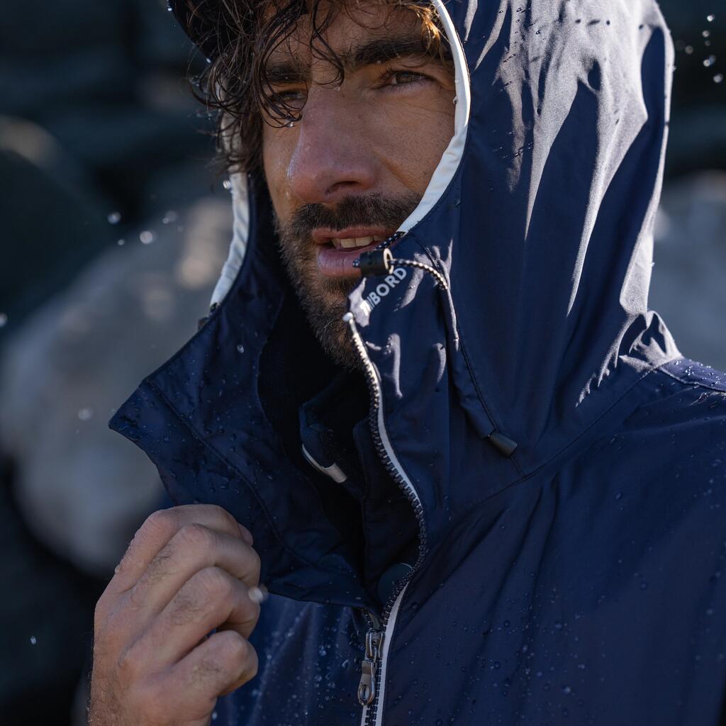 Veste imperméable de voile - veste de pluie coupe vent sailing 100 bleu marine