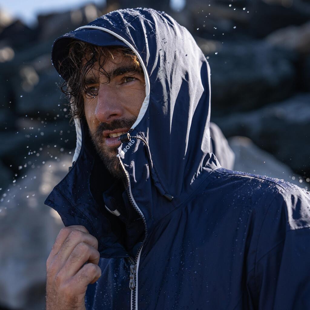 Veste imperméable de voile - veste de pluie coupe vent sailing 100 bleu marine
