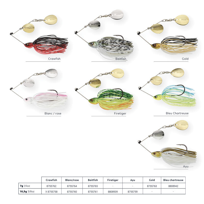 Spinnerbait SPINO CPT 10,5 g wit roze