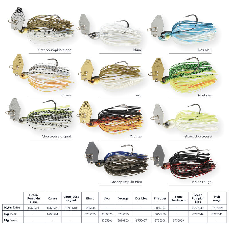 Chatterbait BEALEY 10,5G CHARTREUSE ARGINTIU