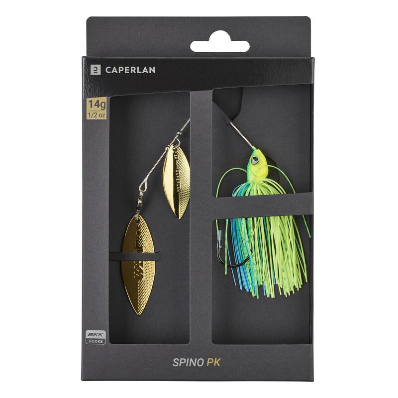 SPINNERBAIT SPINO PK 14 G BLAUW CHARTREUSE