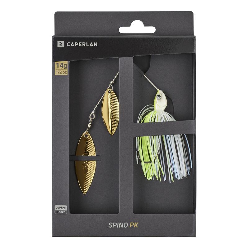 Spinnerbait Spino PK 14 g weiss/gelbgrün