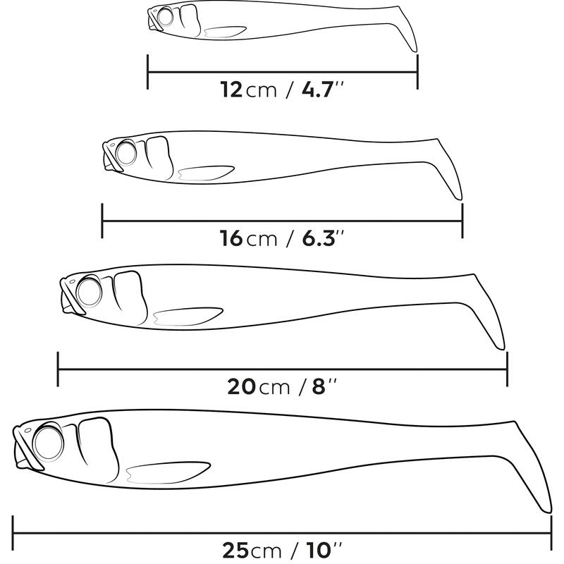 Set năluci flexibile ȘTIUCĂ SHAD ROGEN 120 SMELT X2