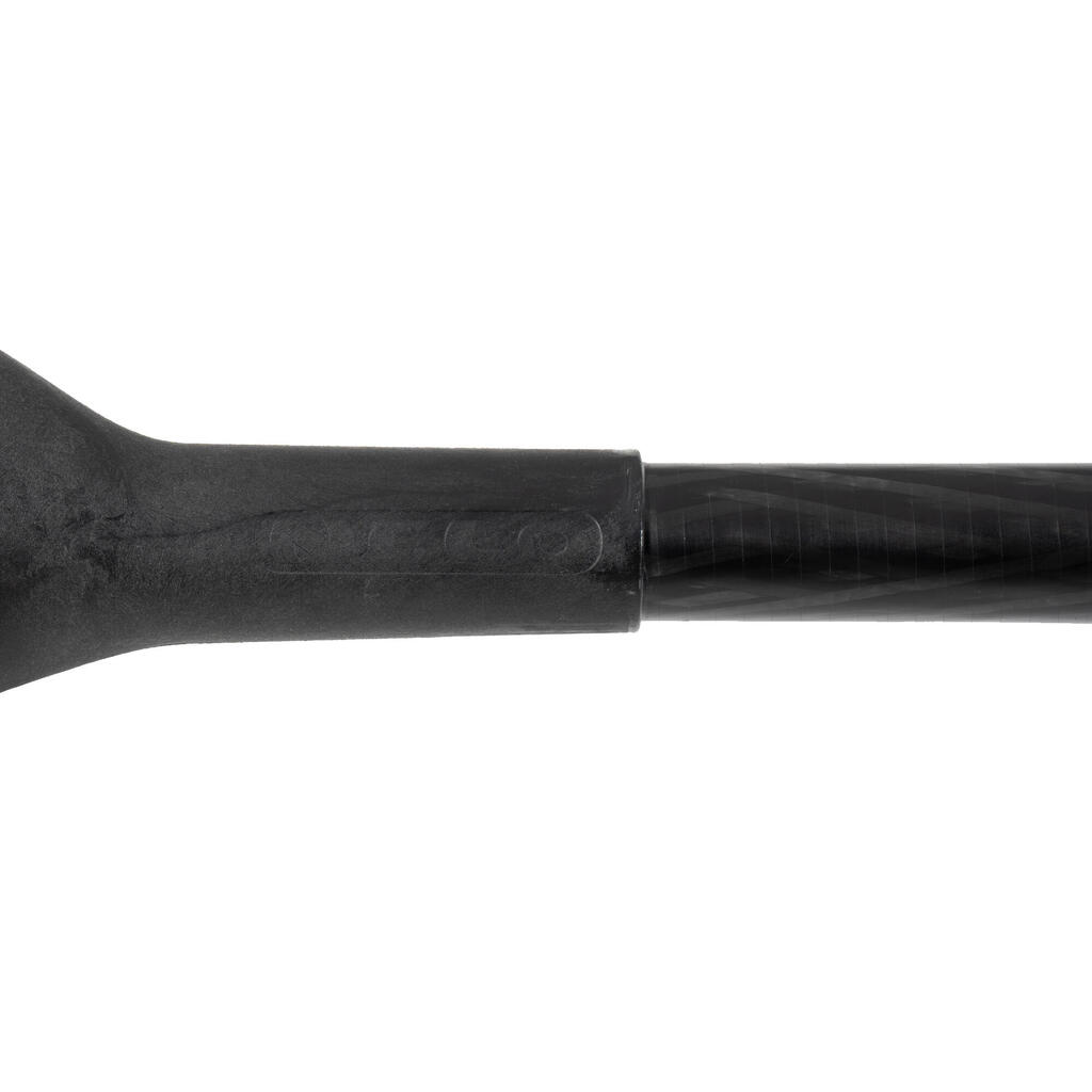Divdaļīgs oglekļa un stiklšķiedras kajaka airis ar pielāgojamu lāpstiņu, 195–205 cm