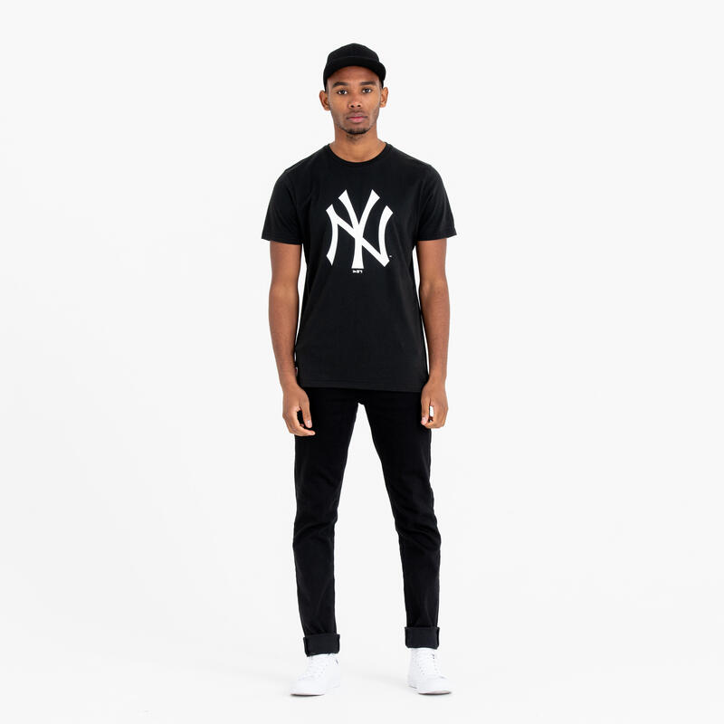 T-shirt de Basebol Adulto New York Yankees Preto
