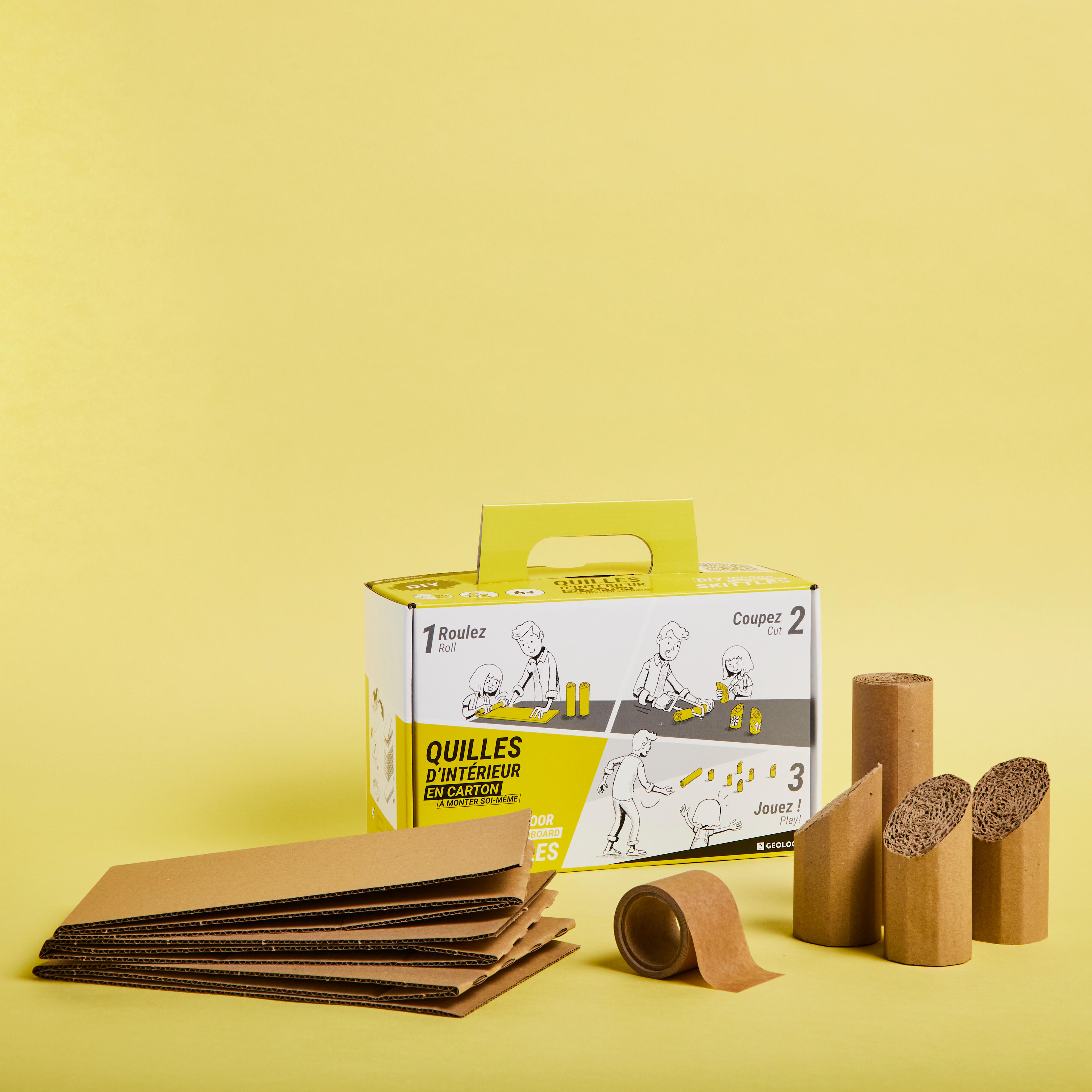 Geologic - Jeu De Quilles En Carton À Monter Soi-même. - Quilles - Tir A L'arc Flechette Petanque Quille - - Taille Unique - Decathlon