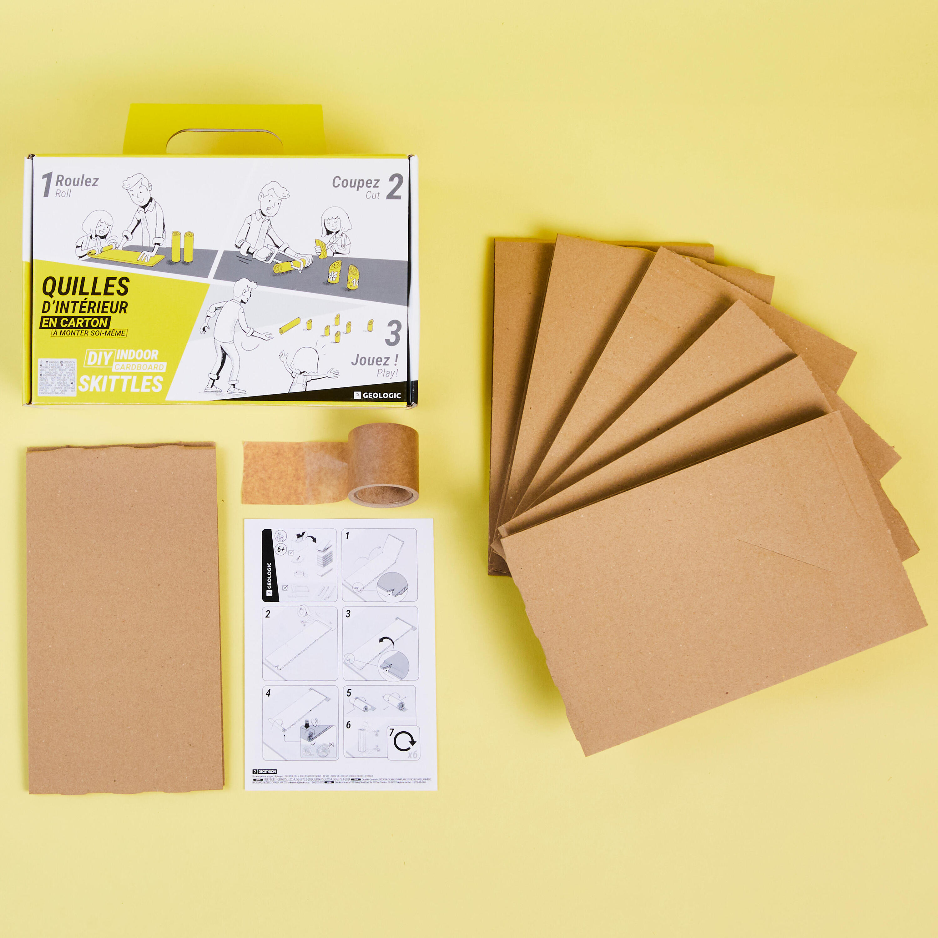 Jeu de quilles en carton à monter soi-même. 10/13