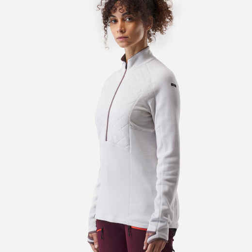 
      Moteriški ilgarankoviai žygių marškinėliai su merino vilna „MT900“, pilki
  