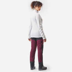 Women's Mountain Trekking Water-Repellent Trousers MT900 - maroon