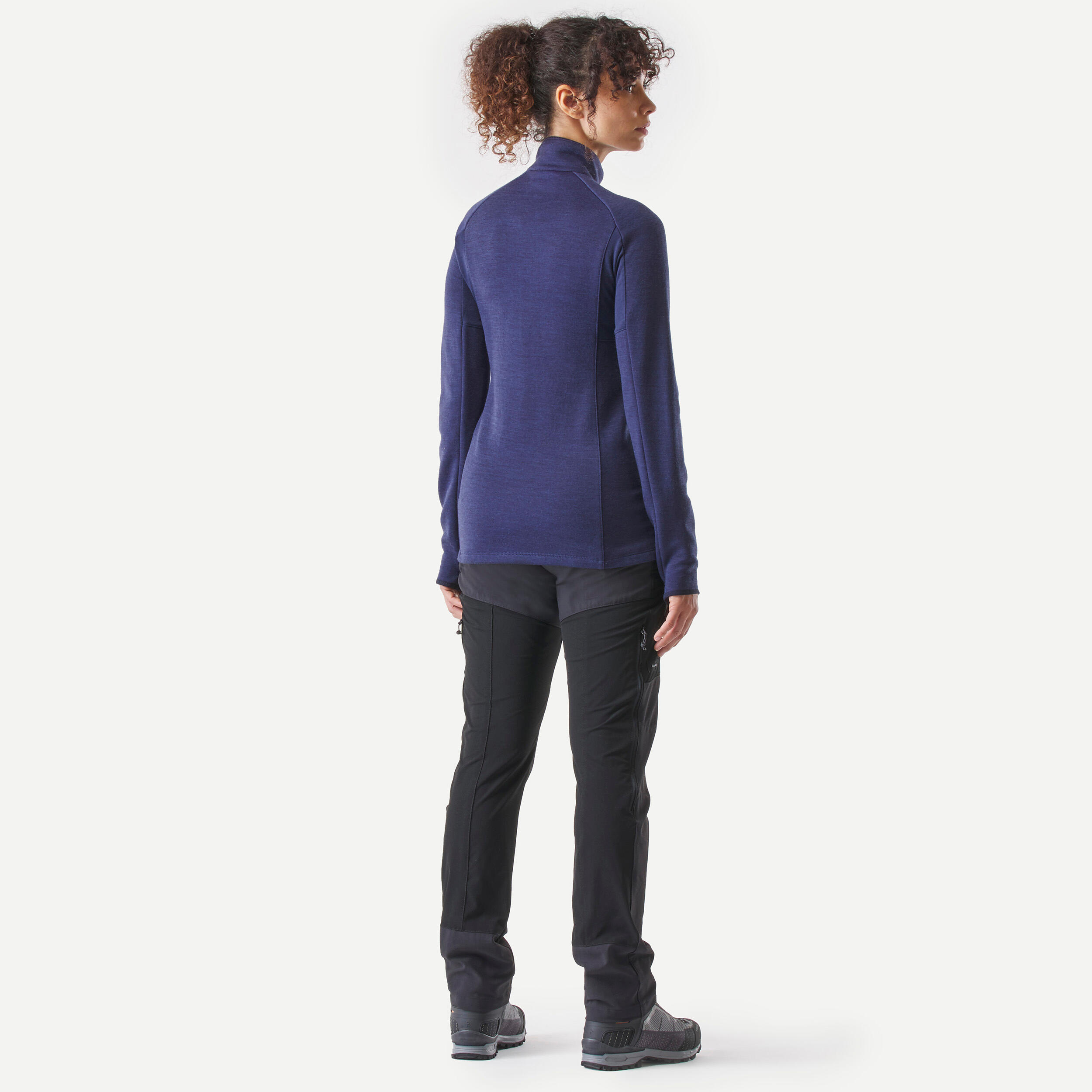 Women's Merino Wool Long-Sleeved Trekking T-Shirt - MT900 7/10