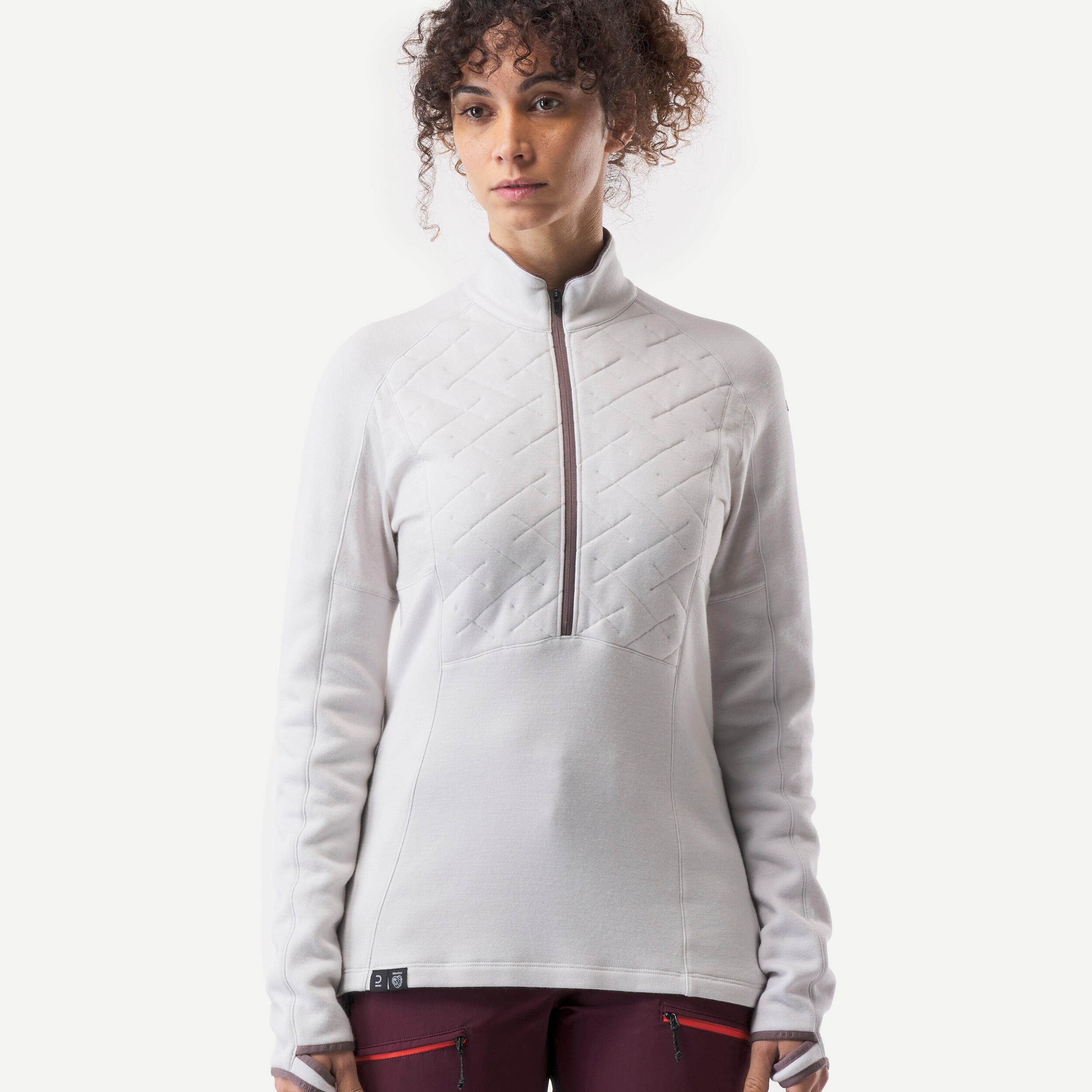 Women's Merino Wool Long-Sleeved Trekking T-Shirt - MT900 5/10