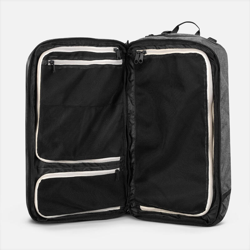 Rugzak voor backpacken TRAVEL 500 ORGANIZER 40 l zwart