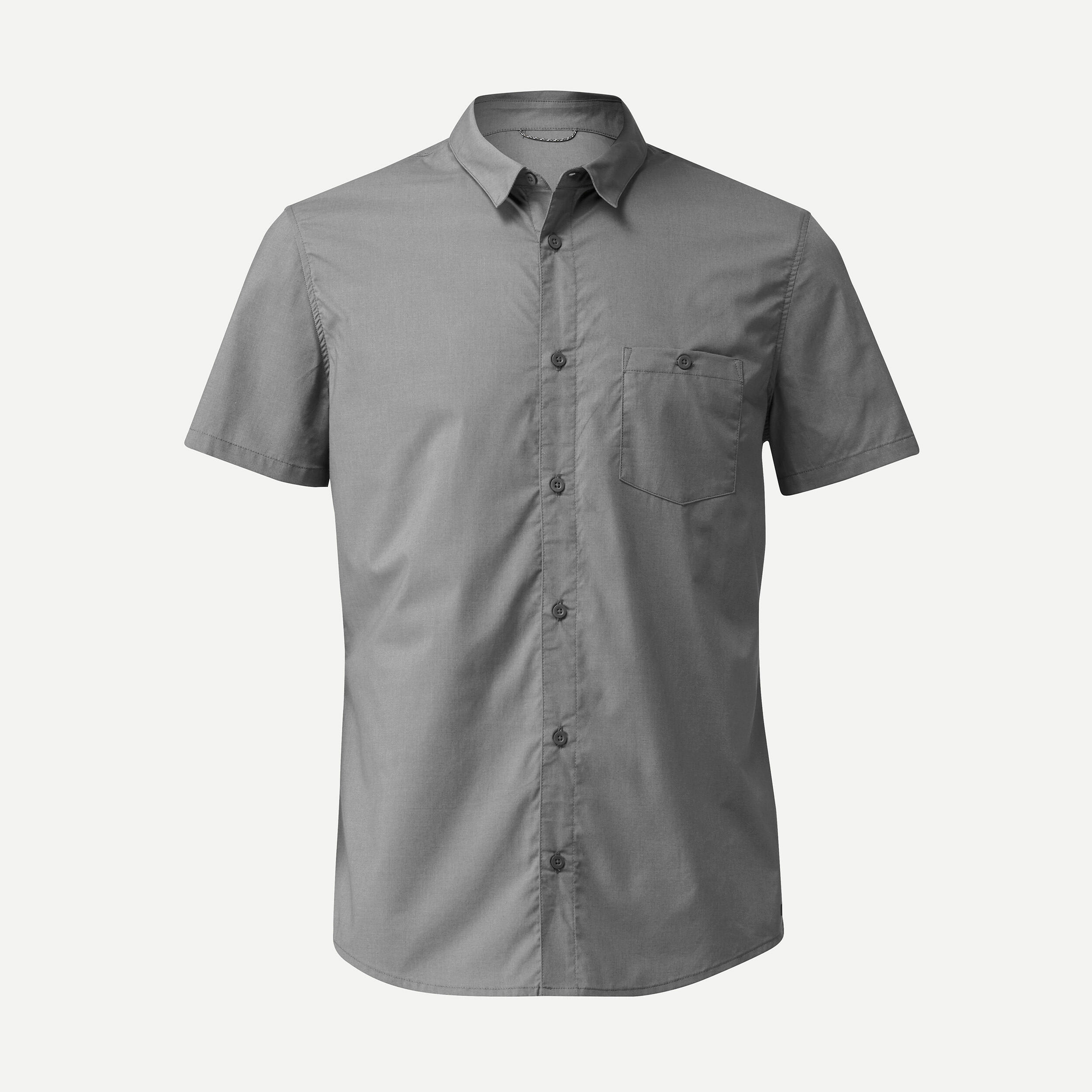 Men Half Sleeve Shirt Grey - Travel 100