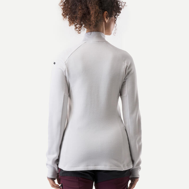 T-shirt manches longues de trekking en laine mérinos - MT900 -Femme