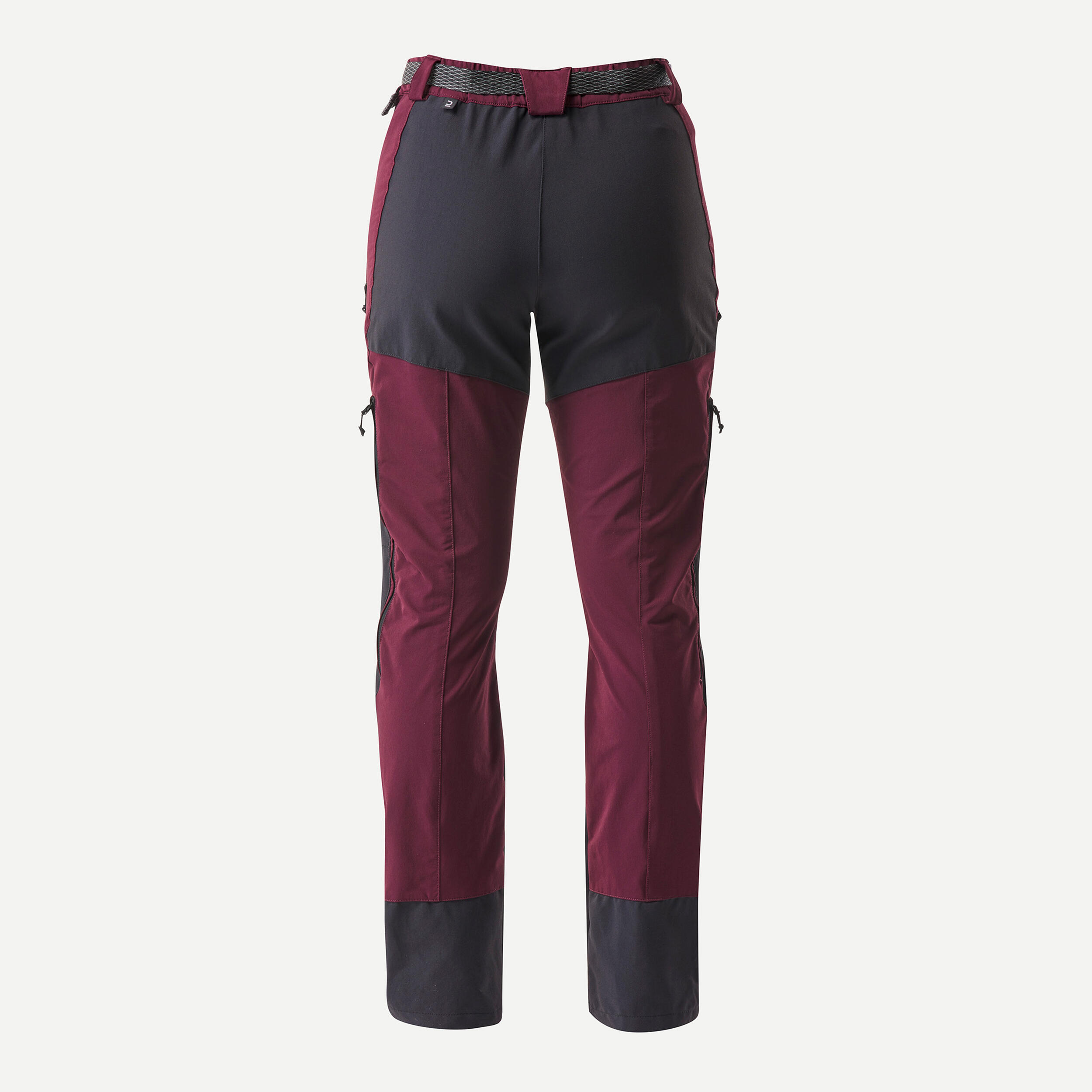 Women's Mountain Trekking Water-Repellent Trousers MT900 - maroon 4/11