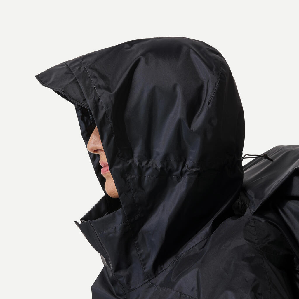 Poncho impermeable de senderismo - MT500 - 60L - negro 