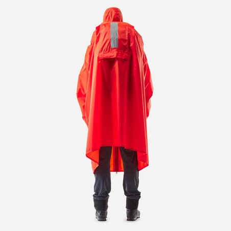 Hiking rain poncho - MT900 - 75L - Red - L/XL