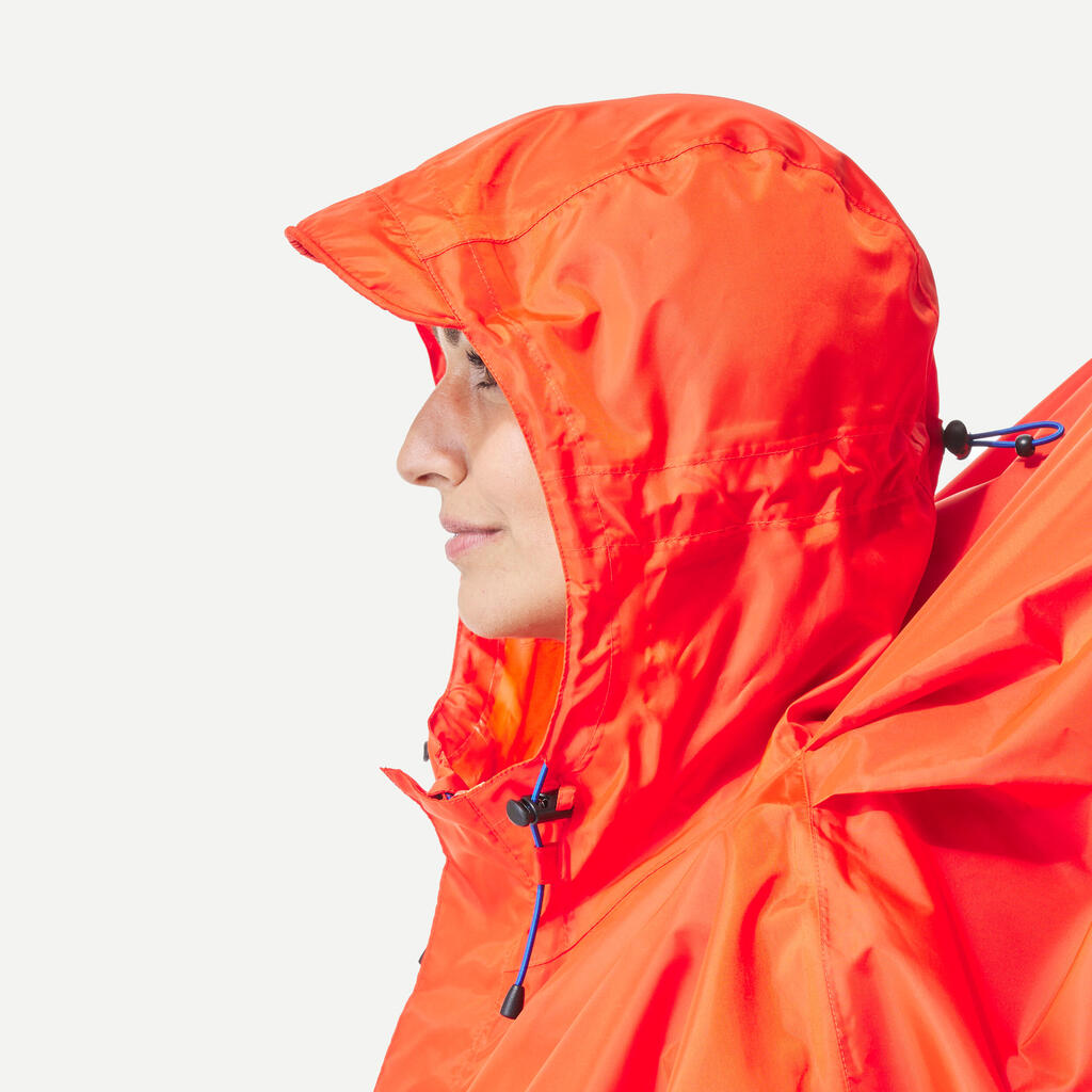 Hiking rain poncho - MT900 - 75L - Red - L/XL