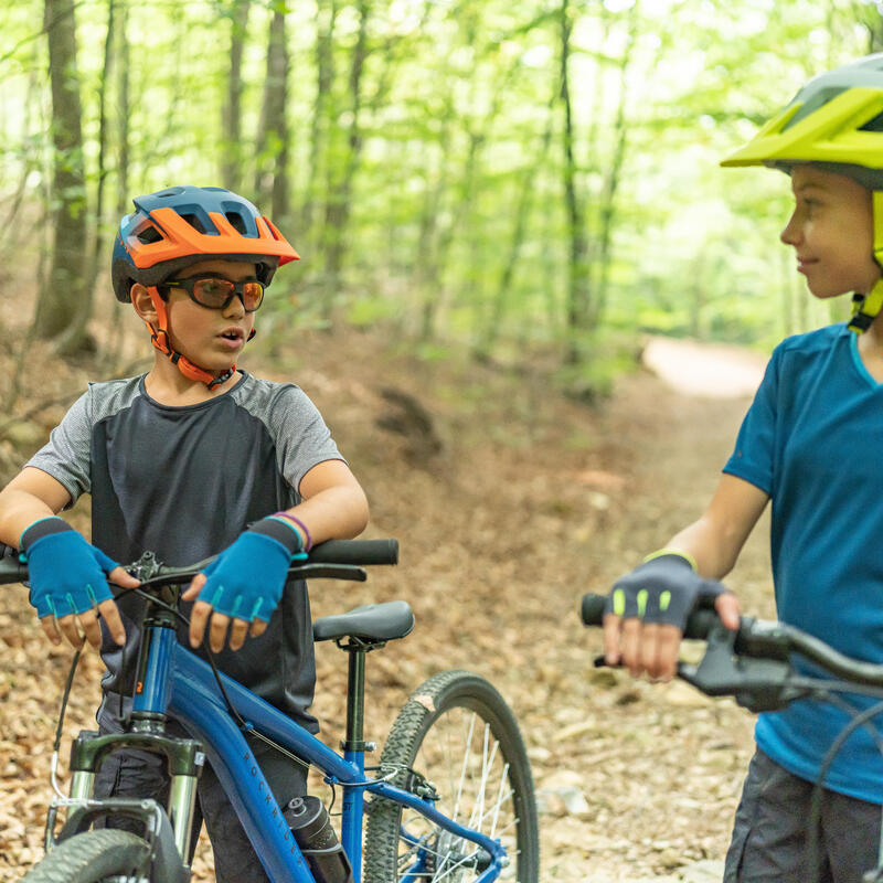 Dětské cyklistické rukavice 500 černo-žluté