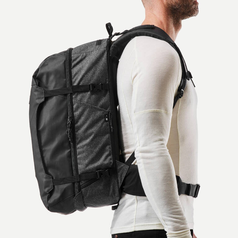 Backpack TRAVEL 500 ORGANIZER 40 L Black - Decathlon