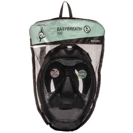 Μάσκα κατάδυσης ενηλίκων Easybreath 900 - Μαύρο