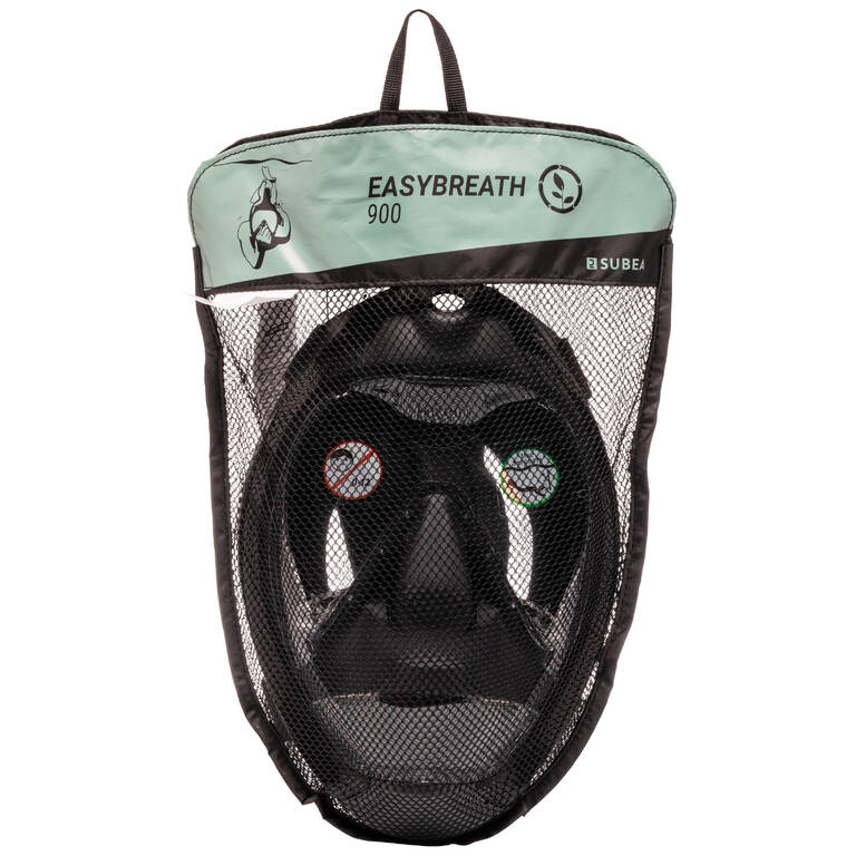 Adult Easybreath dive Mask 900 - Black