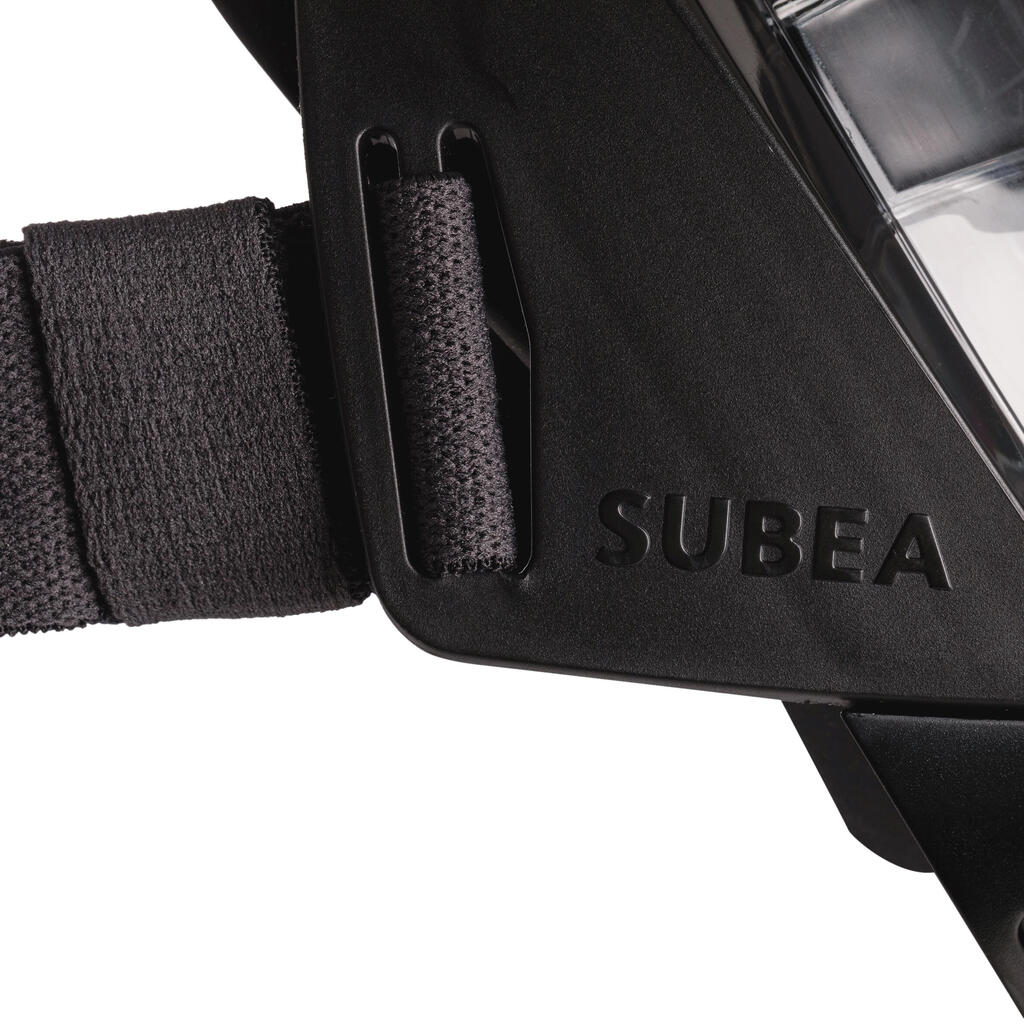 Máscara de snorkel de inmersión negra para mayores de 10 años Easybreath 900