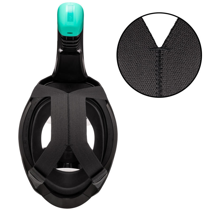 Máscara snorkel Easybreath. Talla S/M Y M/L. Permite compensar oídos negro