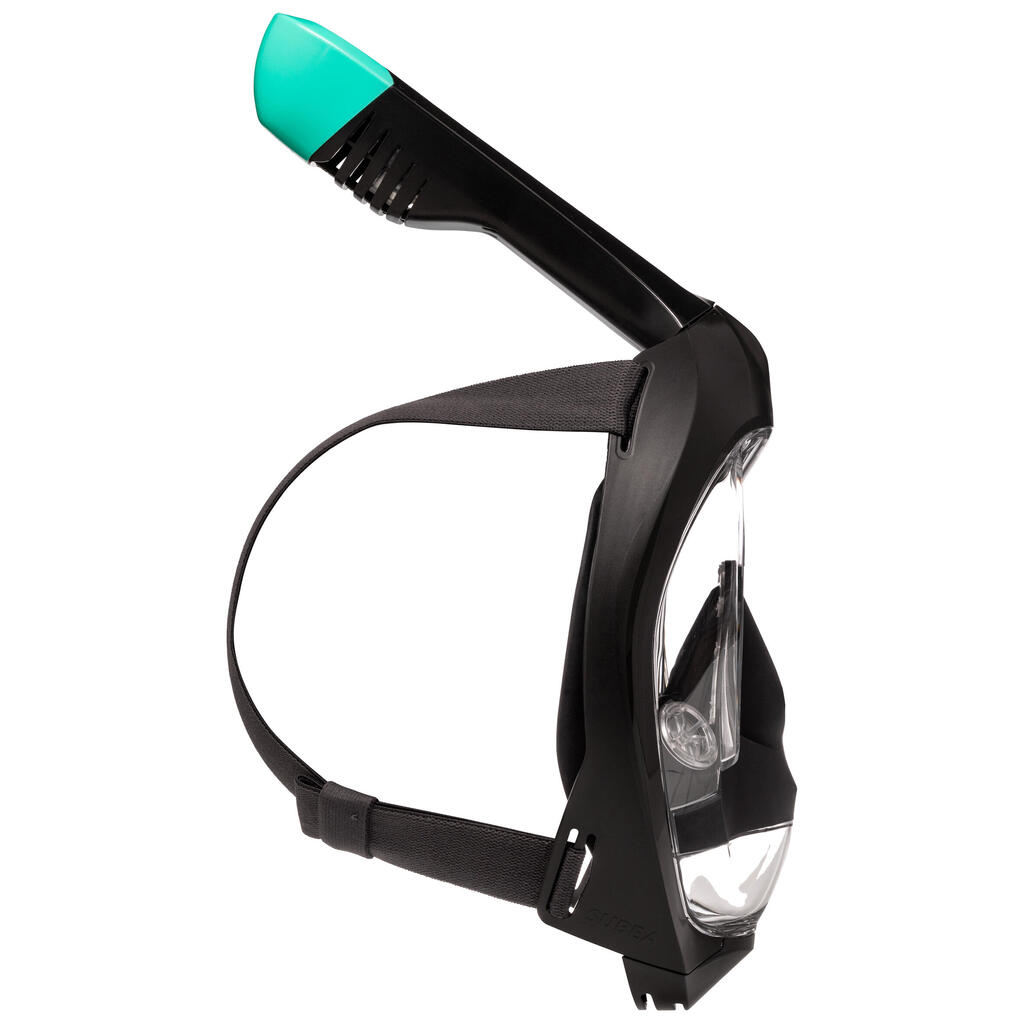 Underwater snorkelling mask Easybreath 900 > age 10 - Beige and green 24