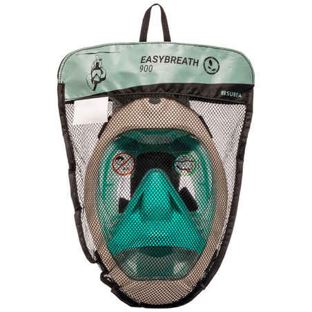 Μάσκα κατάδυσης ενηλίκων Easybreath - 900 Μπεζ και πράσινο