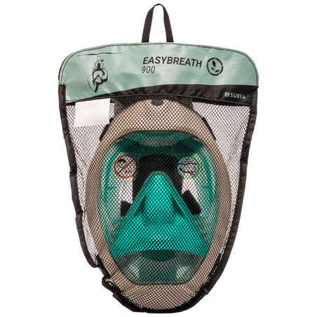 Underwater snorkelling mask Easybreath 900 > age 10 Beige